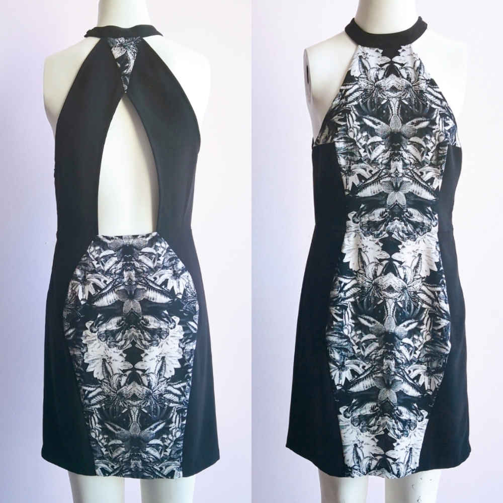 SILENCE + NOISE Halter Crepe Bodycon Dress Size 4